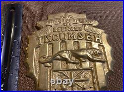 Vintage Plaque Uss Tecumseh Ssbn 628 Naval Submarine Usn Navy Solid Brass Look