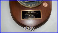 Vintage Puget Sound U S Naval Shipyard Bremerton Washington Brass & Wood Plaque