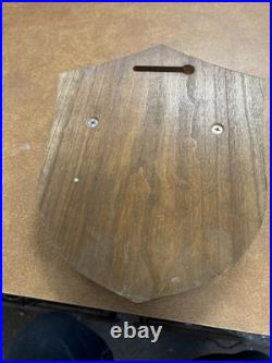 Vintage Puget Sound U S Naval Shipyard Bremerton Washington Brass & Wood Plaque