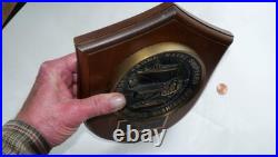 Vintage Puget Sound U S Naval Shipyard Bremerton Washington Brass & Wood Plaque