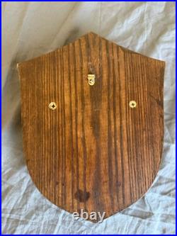 Vintage Puget Sound U S Naval Shipyard Bremerton Washington Brass & Wood Plaque