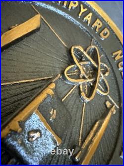 Vintage Puget Sound U S Naval Shipyard Bremerton Washington Brass & Wood Plaque