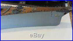 Vintage Scratch Built Balsa Wood 56 Destroyer Battleship
