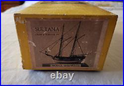 Vintage Ship Model Sultana Colonial Schooner 1767 Model Shipways Solid hull