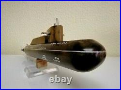 Vintage Soviet Submarine Ebonite USSR Navy Museum Model 43-44 cm. Rare