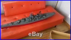Vintage Sterling built 1/192 scale WW2 USS Missouri RC Ship with extra B17M kit