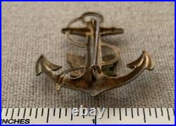 Vintage TORONTO CANADA Sea Anchor Uniform Badge PIN Military Navy Ship Canadian