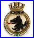 Vintage-Tampion-HMCS-WOLF-WWII-Canadian-Navy-Naval-Ship-s-Plaque-Crest-Crown-01-mgh