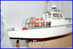 Vintage US Coast Guard Boat Wood Model Completed