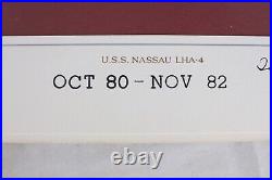 Vintage US Navy 1980-1982 USS Nassau LHA-4 Photograph Signed by Captain