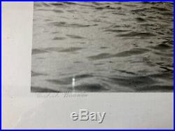 Vintage US Navy USS Wisconsin Entering San Francisco Bay 45 Framed Print Signed