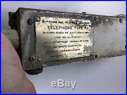 Vintage US Navy WW2 WWII Shipboard Dial Telephone Type F