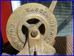 Vintage WW2 Sasgen Derrick Bronze Deck Winch Signed USS Gear (ARS-34)