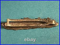 Vintage WWII PT Boat Tie clip, Elco Naval Division, sterling