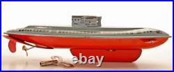 Vintage Wolverine Submarine Tin Toy with Key Wind-up Works very well