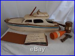 Vintage Wood Boat Model of The Helemor Nautical Decor