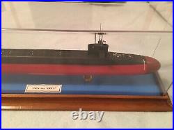 Vintage Wood Hand Made Ballistic Missile Submarine Model SSBN Ohio Nuclear War