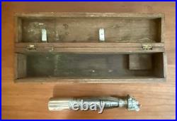 Vintage World War II Dobbie McInnes Ships Depthometer With Original Wooden Case