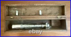 Vintage World War II Dobbie McInnes Ships Depthometer With Original Wooden Case