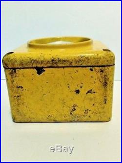 Vintage Yellow US Navy Military Roflan Portable Spot Light Lantern