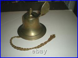 Vintage brass US Navy Bell (complete) exc cond 7 1/4 diameter