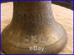 Vintage brass ship bell coast guard cutter ARIADNE 1934