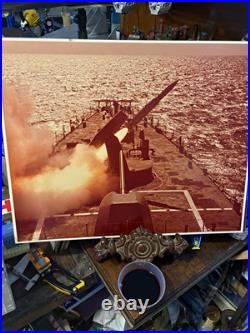 Vintage guided missile launch US Navy 20x16