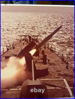 Vintage guided missile launch US Navy 20x16