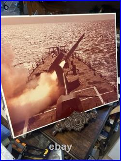 Vintage guided missile launch US Navy 20x16