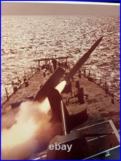 Vintage guided missile launch US Navy 20x16