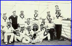 Vtg Photograph Sep 11 1893 Commissioning British HMS Empress of India Battleship