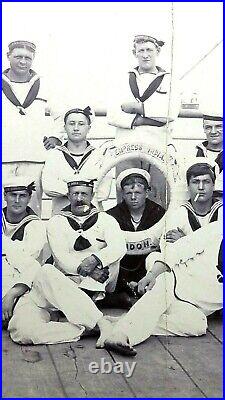 Vtg Photograph Sep 11 1893 Commissioning British HMS Empress of India Battleship
