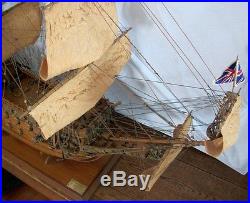 Vtg built tall ship model of famous 1627 English warship Sovereign of the Seas