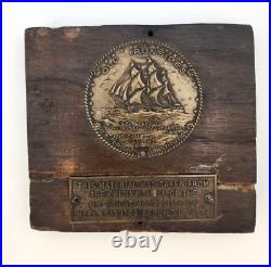 WOOD/COPPER FROM USS CONSTITUTION-OLD IRONSIDES-ORIGINAL HULL, collected 1927