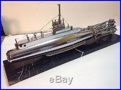 WW I Submarine Model Reproduction Desktop Chrome Marble