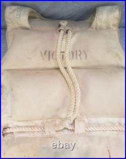 WW2 British Royal Navy Life Jacket Vest Marked Victory R. A. B. Liverpool