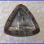 WW2 Era Todd-Bath Iron Shipbuilding Corporation Employee Badge/Pin #267