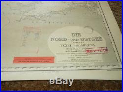 WW2 German Kriegsmarine 1600000 Seekarte NAVIGATION MAP NORTH & EAST SEA #1
