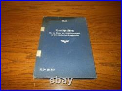 WW2 German Kriegsmarine M. Dv. 847 NAVAL TECHNICAL & REGULATIONS MANUAL GROUP