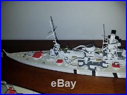 WW2 German Naval Fleet Pro Built Painted Model Kits 5 ships total