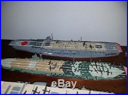WW2 Japanese Naval Fleet Pro Built Painted Model Kits Carriers 14 ships total