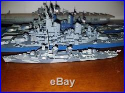 WW2 US American Naval Fleet Pro Built Painted Model Kits 4 ships total