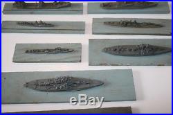 WW2 US Navy Recognition Program Miniature Ships Cast Pewter Warships