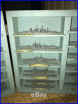 WW2 US Navy Ship Recognition Models Metal Miniature Set of 48
