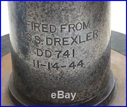 WW2 USS DREXLER DD 741 Shell LAMP US Navy Destroyer Kamikaze Victim Sunk