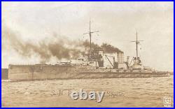 WWI 1914 German Navy Ship S. M Panzerkreuzer Seydlitz Antique RPPC Real Post Card