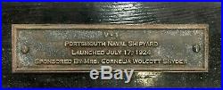 WWI Antique US Navy V-1 Submarine Launching Presentation Model Metal Wood Ship
