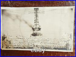 WWI US Navy Wyoming Class Battleship Crew Photo Cage Mast Hampton VA 20x12
