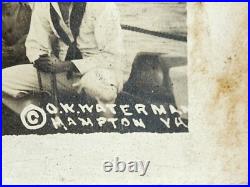 WWI US Navy Wyoming Class Battleship Crew Photo Cage Mast Hampton VA 20x12
