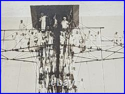 WWI US Navy Wyoming Class Battleship Crew Photo Cage Mast Hampton VA 20x12